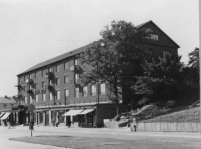 Philborgs bokhandel och Röda sten biograf, Mariaplan 50-tal